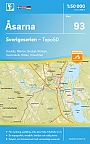 Topografische Wandelkaart Zweden 93 Asarna Sverigeserien Topo 50