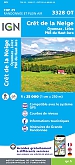 Topografische Wandelkaart van Frankrijk 3328OT - Cret de La Neige / Oyonnax / Lelex/ PNR du Haut Jura