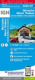 Wandelkaart 3535OTR Nevache / Cols du Galibier et du Lautarat Bardonecchia (I) Valloire Geplastificeerd | IGN