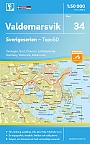 Topografische Wandelkaart Zweden 34 Valdemarsvik Sverigeserien Topo 50