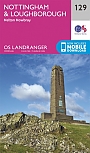 Topografische Wandelkaart 129 Nottingham / Loughborough Melton Mowbray - Landranger Map