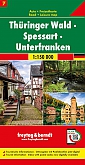 Wegenkaart - Fietskaart 7 Thüringer Wald Spessart Unterfranken - Freytag & Berndt