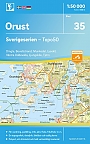 Topografische Wandelkaart Zweden 35 Orust Sverigeserien Topo 50