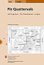 Topografische Wandelkaart Zwitserland 1238 Piz Quattervals Val trupchun - Piz Chaschauna - Livigno - Landeskarte der Schweiz
