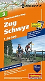 Mountainbikekaart 3 Zug Schwyz Hallwag (met GPS)