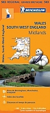 Wegenkaart - Landkaart 503 Wales & The Midlands - Michelin Regional
