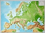 Reliefkaart Europa (Duitstalig) met aluminium lijst 77cm x 57cm | Georelief