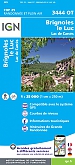 Topografische Wandelkaart van Frankrijk 3444OT - Brignoles / Le Luc / Lac de Carces