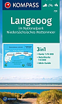 Wandelkaart 731 Langeoog im Nationalpark Niedersächsisches Wattenmeer Kompass