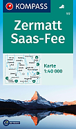 Wandelkaart 117 Zermatt, Saas Fee Kompass