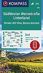 Wandelkaart 074 Strada del Vino, Bassa Atesina; Südtiroler Weinstraße, Unterland Kompass