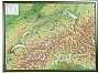 Reliefkaart Zwitserland met Houten lijst 77cm x 57cm | Georelief