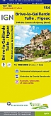 Fietskaart 154 Brive la Gaillarde Figeac Tulle -PNR des Causses du Query (Nord) - IGN Top 100 - Tourisme et Velo