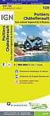 Fietskaart 139 Poitiers Chatellerault PNR de la Brenne - IGN Top 100 - Tourisme et Velo