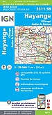 Topografische Wandelkaart van Frankrijk 3311SB - Hayange Villerupt / Audun-le-Roman