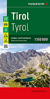 Wegenkaart - Landkaart Tirol (oer 77) - Freytag & Berndt