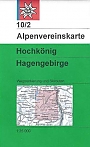 Wandelkaart 10/2 Hochkönig /Hagengebirge |  Alpenvereinskarte