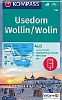 Wandelkaart 738 Insel Usedom, Insel Wollin/Wolin Kompass