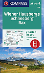 Wandelkaart 228 Wiener Hausberge Schneeberg Rax Kompass