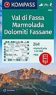 Wandelkaart 650 Val di Fassa, Marmolada, Dolomiti Fassane Kompass