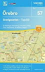 Topografische Wandelkaart Zweden 57 Orebro Sverigeserien Topo 50