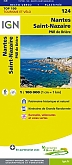 Fietskaart 124 Nantes Saint-Nazaire PNR de Briere - IGN Top 100 - Tourisme et Velo