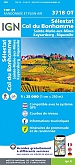 Topografische Wandelkaart van Frankrijk 3718OT - Selestat Col du Bonhomme Riquewihr Kaysersberg