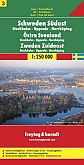 Wegenkaart - Landkaart Zweden 3  Zuidoost en Stockholm-Uppsala-Norrköping - Freytag & Berndt