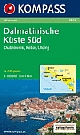 Wandelkaart 2903 Dalmatinische Küste Süd Zuid Kompass