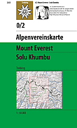 Wandelkaart 0/2 Mount Everest Solu Khumbu Alpenvereinskarte