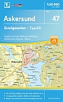 Topografische Wandelkaart Zweden 47 Askersund Sverigeserien Topo 50