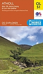 Topografische Wandelkaart OL51 van Groot-Brittannië (1:25.000) Atholl / Glen Tilt / Beinn Dearg - Explorer Map OL 51