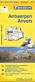 Fietskaart - Wegenkaart - Landkaart 373 Antwerpen - Anvers | Michelin Provienciekaart België