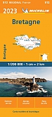 Wegenkaart - Landkaart 512 Bretagne 2023 - Michelin Region France