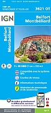 Topografische Wandelkaart van Frankrijk 3621OT - Belfort / Montbeliard / Hericourt / Aire Urbaine 2000