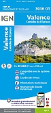 Topografische Wandelkaart van Frankrijk 3036OT - Valence / Corniche de l'Eyrieux