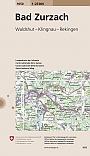 Topografische Wandelkaart Zwitserland 1050 Bad Zurzah Waldshut Klingnau Rekingen- Landeskarte der Schweiz