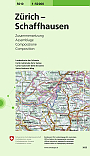 Topografische Wandelkaart Zwitserland 5010 Zurich / Schaffhausen (Samengestelde kaart) - Landeskarte der Schwei