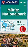 Wandelkaart 853 Müritz-Nationalpark, Westlicher Teil, Plauer See Kompass