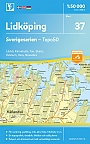 Topografische Wandelkaart Zweden 37 Lidköping Sverigeserien Topo 50