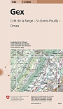 Topografische Wandelkaart Zwitserland 1280 Gex Cret de la Neige St. Genis Pouilly - Landeskarte der Schweiz
