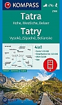 Wandelkaart Slowakije 2100 Tatry - Hoge Tatra | Kompass