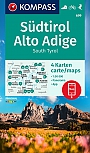 Wandelkaart 699 Sud-Tirol Alto Adige Zuid-Tirol  4 kaartenset Südtirol Kompass