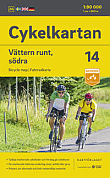 Fietskaart Zweden 14 Vättermeer Zuid Cykelkartan