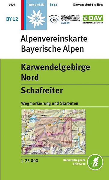 Wandelkaart BY 12 Karwendel Nord, Schafreiter | Alpenvereinskarte