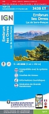 Wandelkaart 3438ETR Embrun / Les Orres / Lac de Serre-Poncon Geplastificeerd | IGN