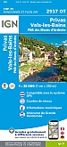 Topografische Wandelkaart van Frankrijk 2937OT - Privas / Vals-les-Bains