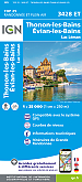 Topografische Wandelkaart van Frankrijk 3428ET - Thonon / Evian / Lac Leman