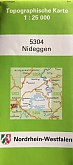Topografische kaart 5304 Nideggen | NRW (geplotte uitgave)