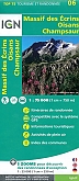 Wandelkaart Fietskaart 06 Oisans Champsaur Massif des Ecrins Top 75 | IGN